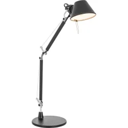 Designer-Tischlampe Artemide Tolomeo Micro E14 schwarz H 37 cm - Material: Aluminium - Schreibtischlampe