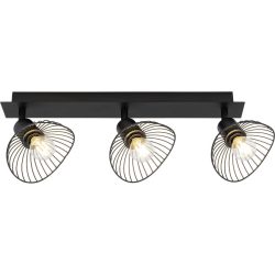Spot Adrien Schwarz Metall 47 cm 19 cm - Farbe: schwarz matt - Spot