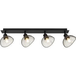 Spot Adrien Schwarz Metall 66 cm 19 cm - Farbe: schwarz matt - Spot
