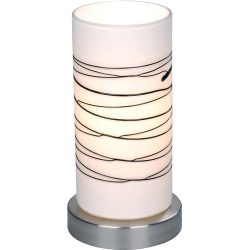 Tischlampe Essonne Schwarz/Weiss Glas/Metall 10 cm 22 cm - Farbe: weiss/schwarz - LED - Lichtfarbe: Extra warmweiss - Material: Metall/Glas -