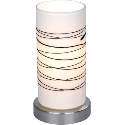 Tischlampe Essonne Schwarz/Weiss Glas/Metall 10 cm 22 cm - Farbe: weiss/schwarz - LED - Lichtfarbe: Extra warmweiss - Material: Metall/Glas -