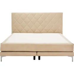Boxspringbett Bela Beige Stoff 180 x 200 cm - Möbel Konfigurator: Traummöbel individuell zusammenstellen - Boxspringbett