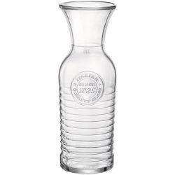 Bormioli Rocco Glas-Karaffe Officina mit Eichstrich; 1183 ml, 9.6x27.5 cm (ØxH); transparent; 1 l Eichstrich, 6 Stück / Pack
