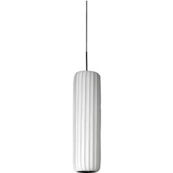 Tom Rossau Pendellampe Roncello Weiss Kunststoff/Papier 25 cm 110 cm - LED - Lichtfarbe: Extra warmweiss - Material: Kunststoff/Frischfasern -