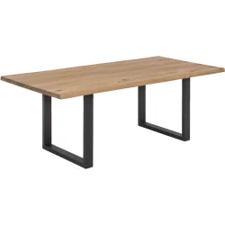 Esstisch Uwe Braun Holz 160 cm - Farbe: natur geölt - Material: Wildeiche - Esstisch