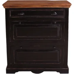 Schuhschrank Sica Schwarz Holz 85 cm 90 cm - Schuhschrank