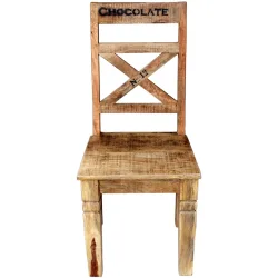 Stuhl 2er-Set Rusc Braun Holz 45 cm - Farbe: natur - Stuhl 2er-Set