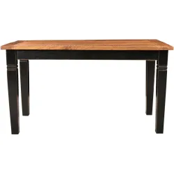 Esstisch Sica Braun/Schwarz Holz 140 cm - Farbe: natur, schwarz - Material: Mangoholz - Esstisch