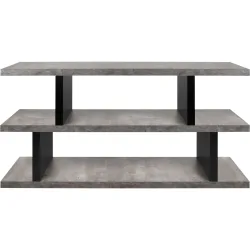 Regal Samos Grau Holz 163 cm 88 cm - Farbe: betongrau - Regal