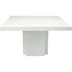 Esstisch Duck Weiss Holz 130 cm - Farbe: weiss hochglanz - Esstisch