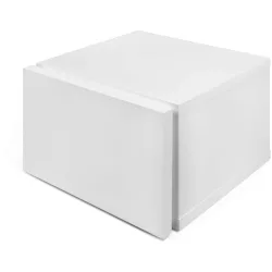 Nachttisch Fluent Weiss Holz 45 cm - Material: Holzwerkstoff - Nachttisch