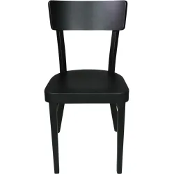 Bistrostuhl Salma Schwarz Holz 44 cm - Material: Holz und Sperrholz - Bistrostuhl