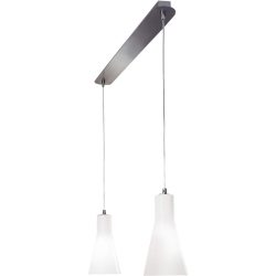 Pendellampe Diaz Grau Metall 66 cm 200 cm - Farbe: Chrom/Nickel santiert - Pendellampe