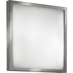 Deckenlampe Opus Grau Metall 30 cm 8.5 cm - Farbe: Nickel satiniert - Deckenlampe