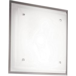 Deckenlampe Marma Weiss/Grau Metall 30 cm 30 cm - Farbe: weiss/chrom - Deckenlampe