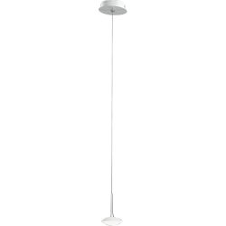 Pendellampe Hara Weiss Metall 200 cm - LED - Lichtfarbe: Warmweiss - Pendellampe- LED Energiesparlampe