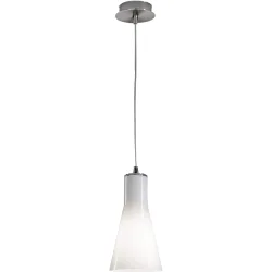 Pendellampe Diaz Grau Metall 200 cm - Farbe: Chrom/Nickel santiert - Pendellampe