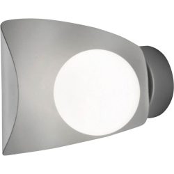 Wandlampe Galo Grau/Silber Metall 16 cm 18 cm - Farbe: silbergrau - LED - Lichtfarbe: Warmweiss - Wandlampe- LED Energiesparlampe