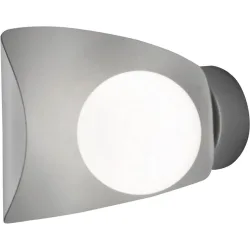 Wandlampe Galo Grau/Silber Metall 16 cm 18 cm - Farbe: silbergrau - LED - Lichtfarbe: Warmweiss - Wandlampe- LED Energiesparlampe