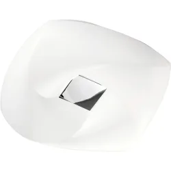 Deckenlampe Andras Weiss/Grau Metall 65 cm 12 cm - Farbe: weiss/chrom - LED - Lichtfarbe: Warmweiss - Deckenlampe- LED Energiesparlampe