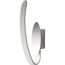 Wandlampe Loreno Weiss/Grau Metall 9 cm 34 cm - Farbe: weiss/chrom - LED - Lichtfarbe: Warmweiss - Wandlampe- LED Energiesparlampe