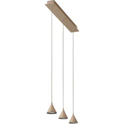 Pendellampe Dalia Gold Metall 65 cm 200 cm - Farbe: Gold edelmatt - LED - Lichtfarbe: Warmweiss - Pendellampe- LED Energiesparlampe