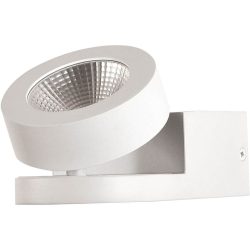 Wandlampe Barnes Weiss Aluminium 10 cm 5.6 cm - LED - Lichtfarbe: Warmweiss - Wandlampe- LED Energiesparlampe
