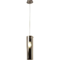 Pendellampe Syra Grau Metall 200 cm - Farbe: Nickel satiniert - Pendellampe