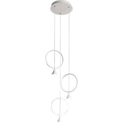 Pendellampe Vitor Weiss Metall 45 cm 200 cm - LED - Lichtfarbe: Warmweiss - Pendellampe- LED Energiesparlampe