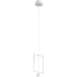 Pendellampe Dane Weiss Metall 18 cm 200 cm - LED - Lichtfarbe: Warmweiss - Pendellampe- LED Energiesparlampe
