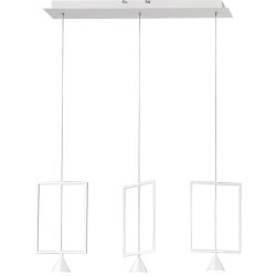 Pendellampe Dane Weiss Metall 73 cm 200 cm - LED - Lichtfarbe: Warmweiss - Pendellampe- LED Energiesparlampe