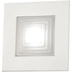Wandlampe Faras Weiss Metall 21 cm 21 cm - LED - Lichtfarbe: Warmweiss - Wandlampe- LED Energiesparlampe