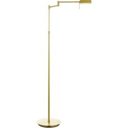 Leselampe Gaio Gold Messing/Glas 26 cm 145 cm Höhenverstellbar (manuell) - Farbe: messing matt - LED - Lichtfarbe: Warmweiss - Material: