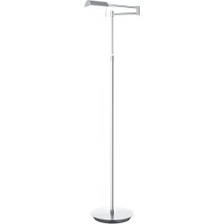 Leselampe Gaio Silber Chrom 26 cm 145 cm Höhenverstellbar (manuell) - Farbe: Nickel matt m. Chrom/weiss - LED - Lichtfarbe: Warmweiss - Material: