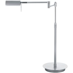 Tischlampe Gaio Silber Metall/Chrom 60 cm - LED - Lichtfarbe: Warmweiss - Material: Nickel matt, Chrom abgesetzt - Tischlampe- LED Energiesparlampe