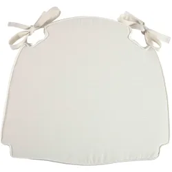 Sitzkissen Zuro Weiss Baumwolle/Polyester 53 cm 47 cm - Material: Canvas - Sitzkissen