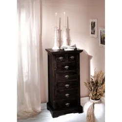 Kommode Rumba Braun Holz 53 cm 36 cm - Farbe: dunkelbraun - Material: Akazie - Kommode