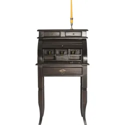 Sekretär Rumba Braun Holz 55 cm 100 cm - Farbe: dunkelbraun - Material: Akazie - Sekretär