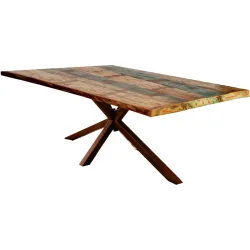 Esstisch Stella Mehrfarbig Holz 160 cm - Farbe: Bunt - Material: Recycletes Holz - Esstisch