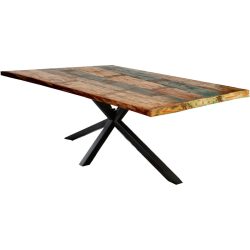 Esstisch Stella Mehrfarbig Holz 160 cm - Farbe: Bunt - Material: Recycletes Holz - Esstisch
