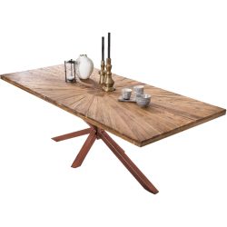 Esstisch Stella Braun Holz 160 cm - Farbe: natur - Material: Teak - Esstisch
