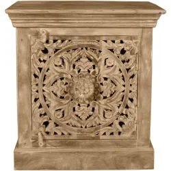 Nachttisch Loreno Braun Holz 60 cm - Farbe: natur - Material: Mango - Nachttisch