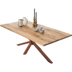 Esstisch Stella Braun Holz 180 cm - Farbe: natur - Material: Wildeiche - Esstisch