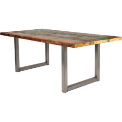 Esstisch Uwe Mehrfarbig Holz 200 cm - Farbe: Bunt - Material: Recycletes Holz - Esstisch