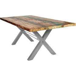 Esstisch Xena Mehrfarbig Holz 220 cm - Farbe: Bunt - Material: Recycletes Holz - Esstisch