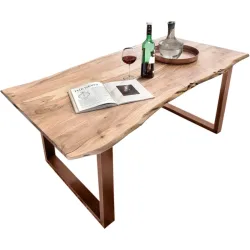 Esstisch Uwe Braun Holz 220 cm - Farbe: natur - Material: Akazie - Esstisch
