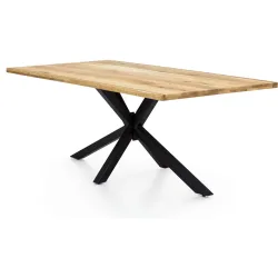 Esstisch Stella Braun Holz 240 cm - Farbe: natur - Material: Wildeiche - Esstisch