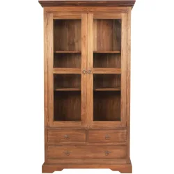 Vitrine Oceandrift Braun Holz 98 cm 183.5 cm 44 cm - Farbe: natur - Material: Teak - Vitrine