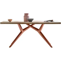 Esstisch Yael Braun Holz 240 cm - Farbe: natur - Material: Mangoholz - Esstisch