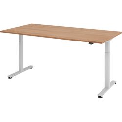 Schreibtisch Office Braun Holz 200 cm - Farbe: Nussbaum Dekor - Material: Holzwerkstoff - Schreibtisch
